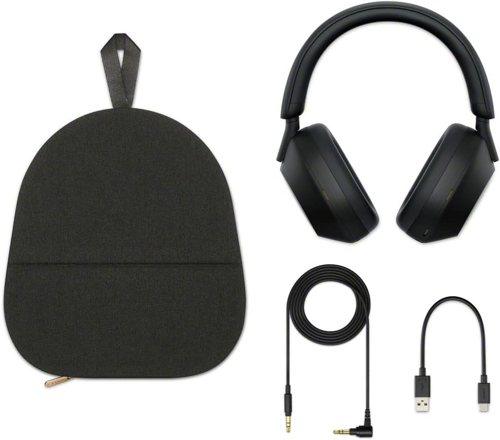 WH-1000XM5 Premium Noise Canceling Headphones, Auto NC Optimizer, 30-Hour Battery, Alexa Voice Control, Black