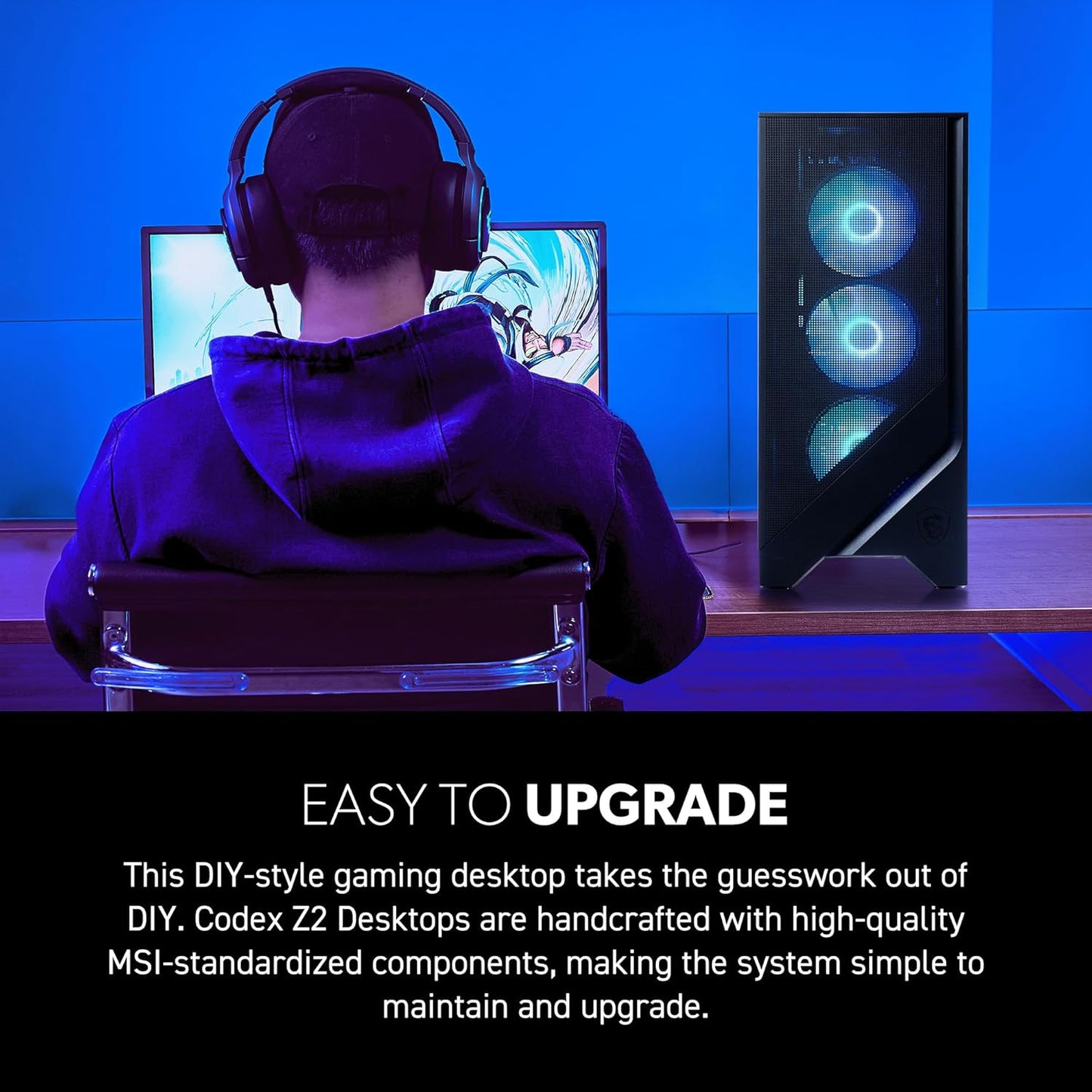 Codex Z2 Gaming Desktop: AMD R7-8700F, Geforce RTX 5070, 32GB DDR5, 2TB M.2 Nvme SSD, USB Type-C, Vr-Ready, Windows 11 Home : A8NVP-436US