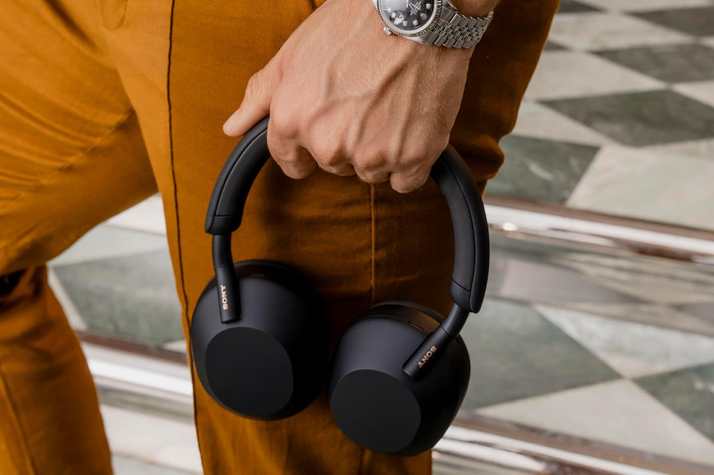 WH-1000XM5 Premium Noise Canceling Headphones, Auto NC Optimizer, 30-Hour Battery, Alexa Voice Control, Black