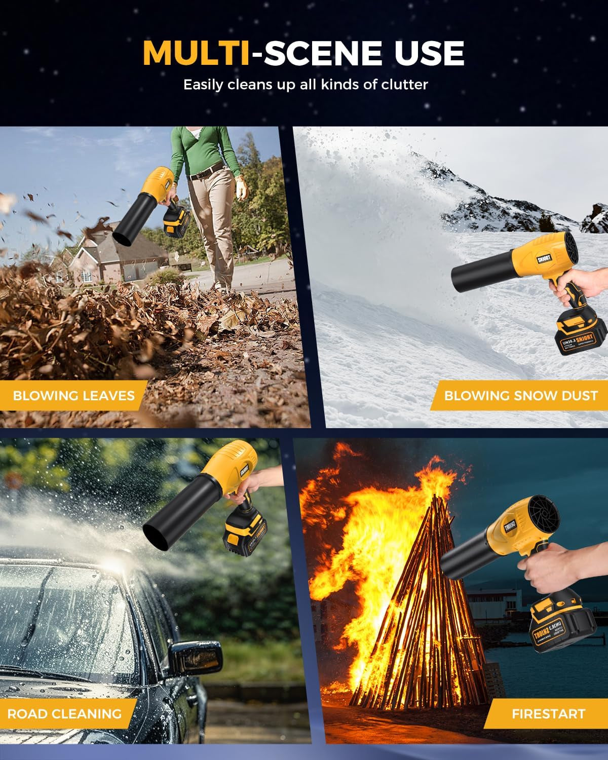 Leaf Blower Cordless with Battery and Charger,500,000 Rpm,Extended Nozzle,Lightweight Handheld Design,Blower for Patio Cleaning,Car Blowing Water,Blowing Leaves and Dust