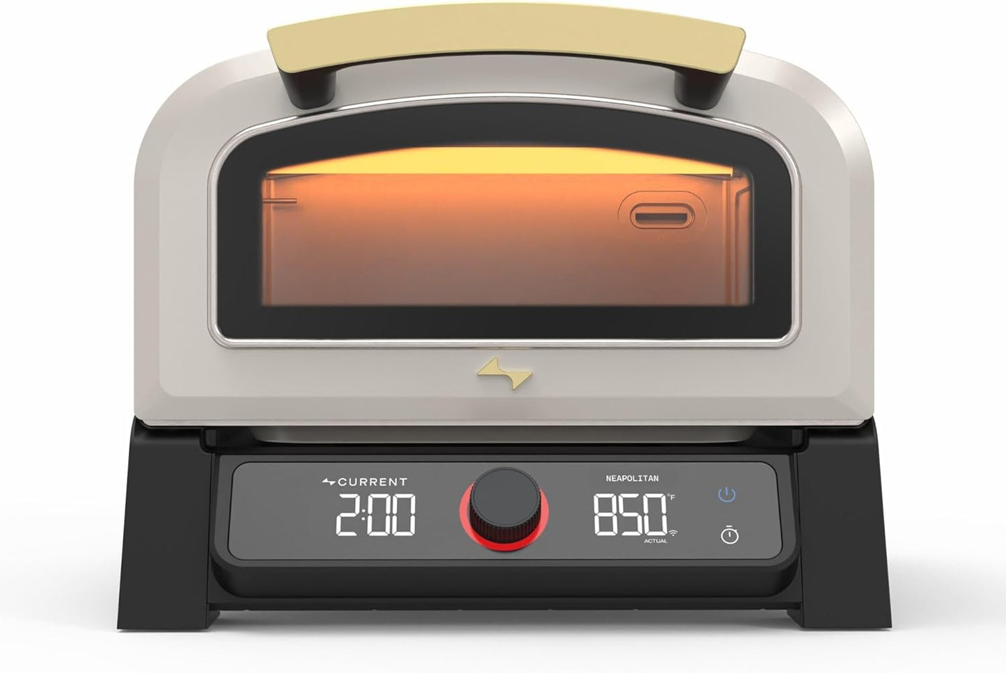 ® Model P Smart Electric Pizza Oven, 12-Inch, 850°F Max, 5 Cooking Modes, App Connectivity for Temperature Monitoring & Custom Cooking Times, Compact for Indoor & Outdoor Use, Beige