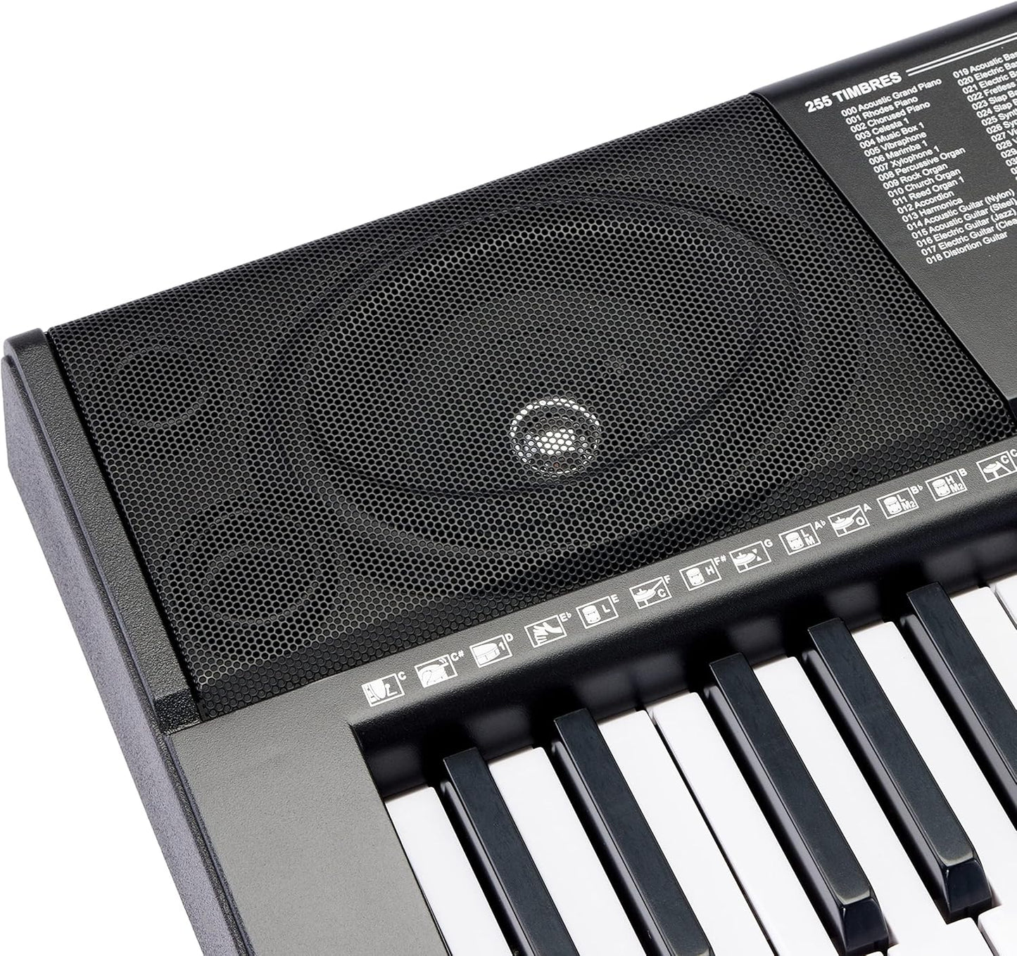 Electric Keyboard Piano with 61 Keys, Built-In Speakers, Songs for Learning, Black