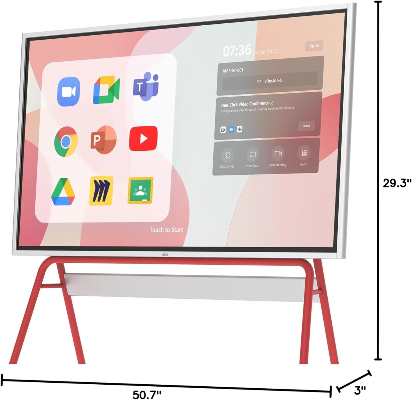 S1 4K UHD Smart Board, 55 Inch Digital Whiteboard for Office and Classroom, Electronic Presentation Meeting Device for Hybrid Work, Interative Touchscreen Display, Chrome OS and 250+ Free Apps
