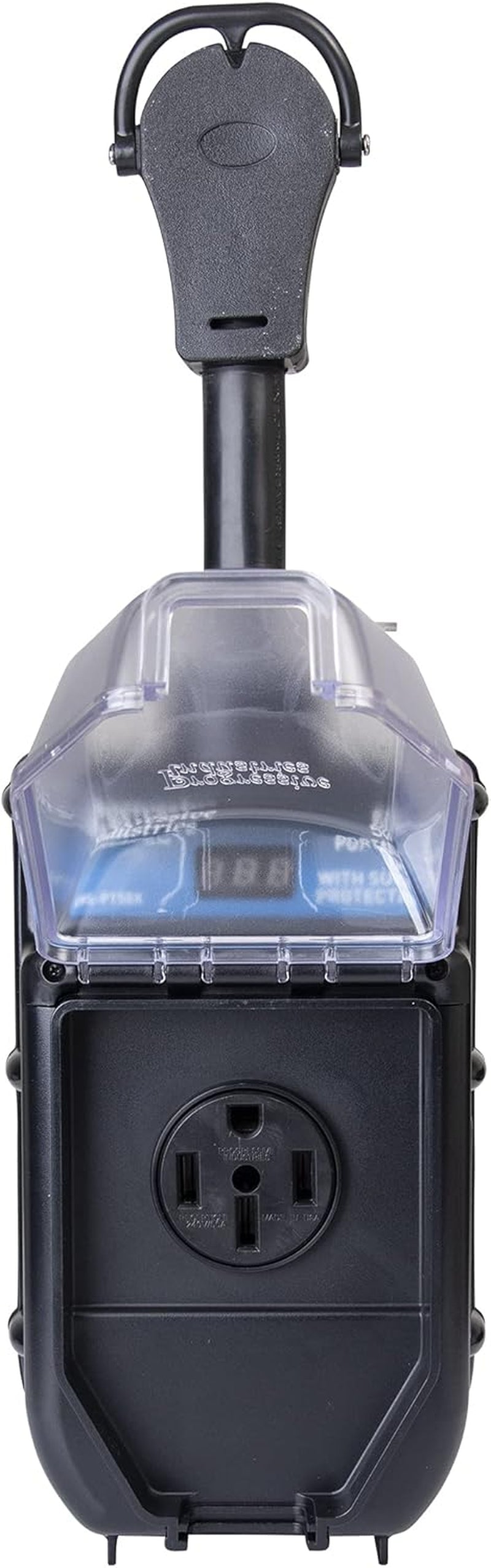 Portable RV Surge Protector, 50 Amp EMS with Integrated Display, Fault Detection, and All Weather Shield Assembly - EMS-PT50X