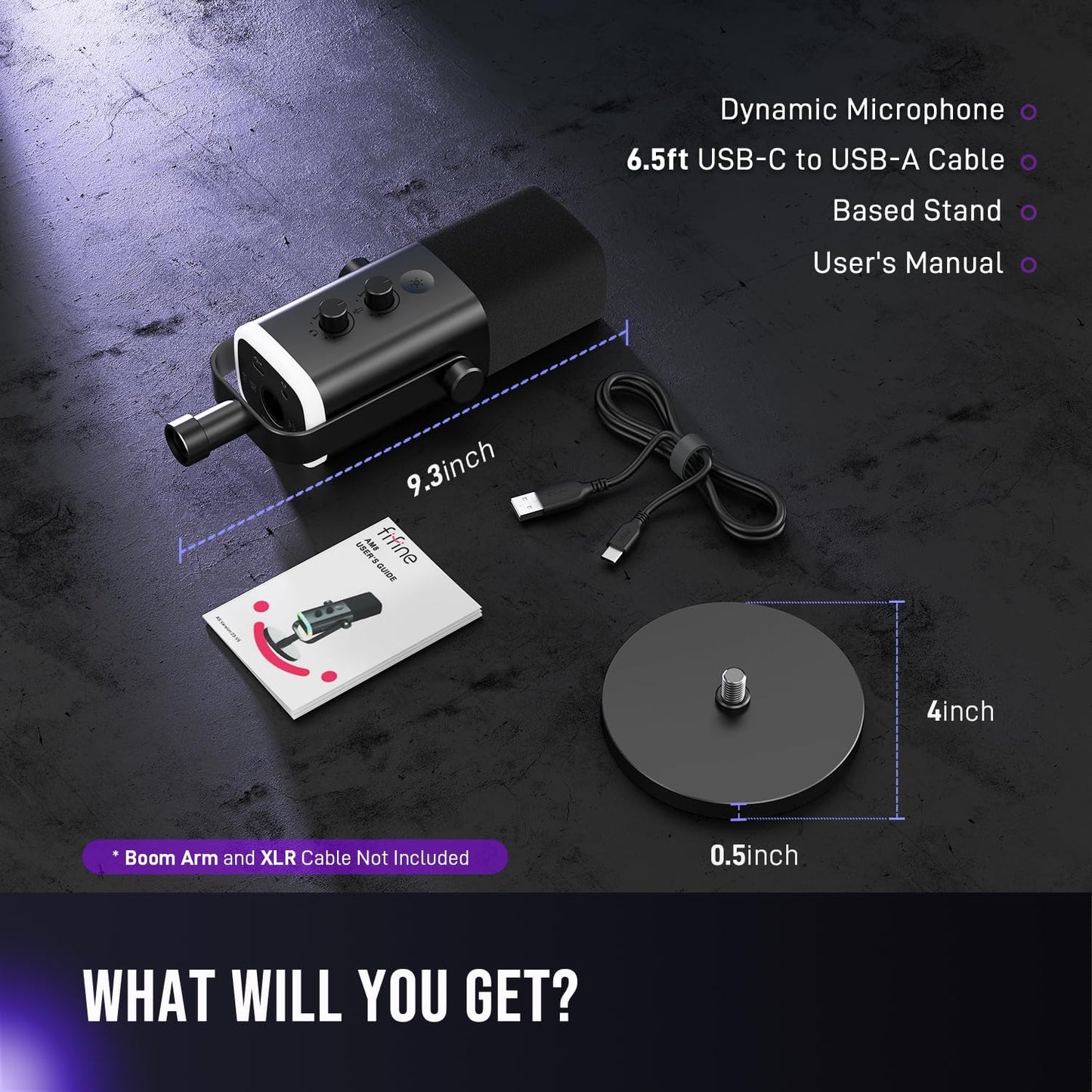 USB/XLR Dynamic Microphone for Podcast Recording, PC Computer Gaming Streaming Mic with RGB Light, Mute Button, Headphones Jack, Desktop Stand, Vocal Mic for Singing Youtube-Ampligame AM8