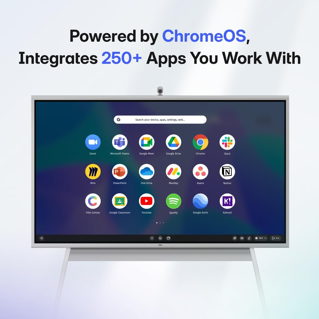 S1 4K UHD Smart Board, 55 Inch Digital Whiteboard for Office and Classroom, Electronic Presentation Meeting Device for Hybrid Work, Interative Touchscreen Display, Chrome OS and 250+ Free Apps