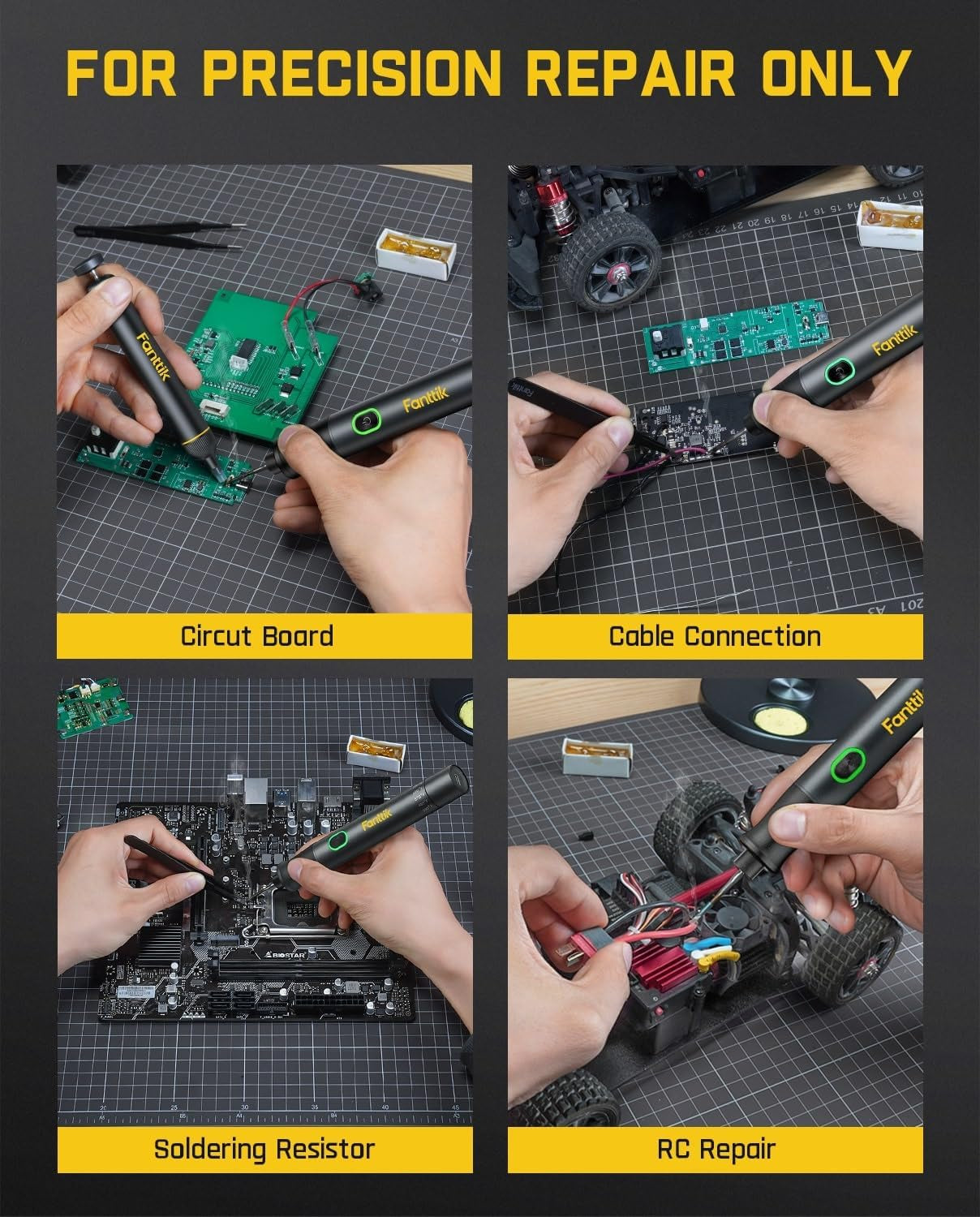 T1 Max Soldering Iron Kit, Cordless Soldering Iron, 7 Seconds Fast Heating(390°F-840℉), Auto Sleep, 4 Precision Soldering Tips(C210), 360° Swivel Stand, Soldering Iron for Precision Repair