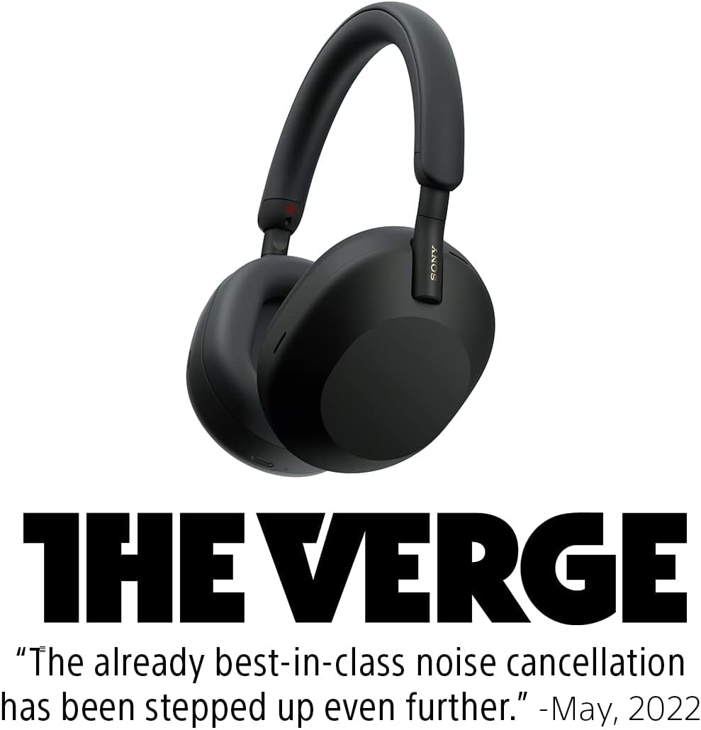 WH-1000XM5 Premium Noise Canceling Headphones, Auto NC Optimizer, 30-Hour Battery, Alexa Voice Control, Black