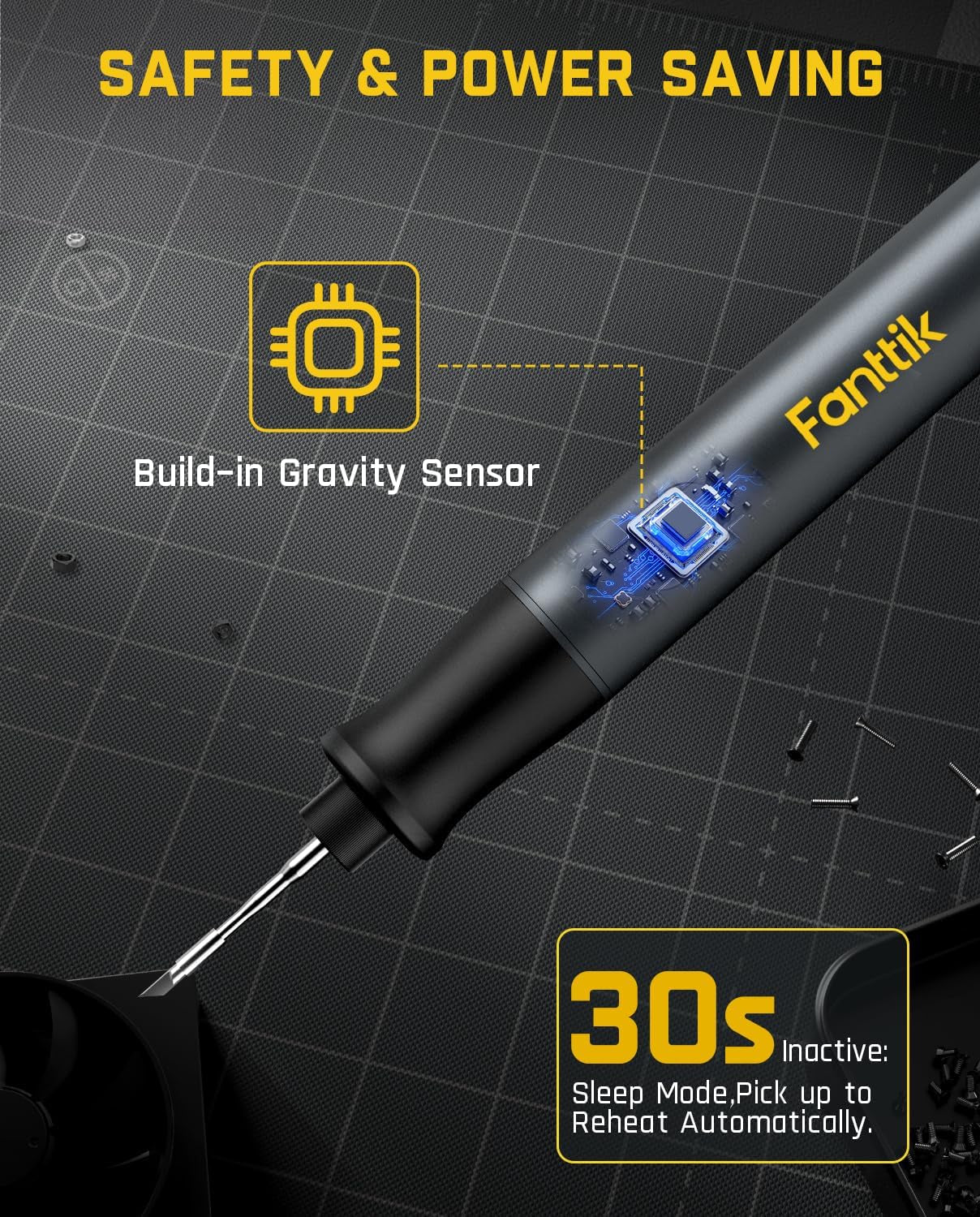 T1 Max Soldering Iron Kit, Cordless Soldering Iron, 7 Seconds Fast Heating(390°F-840℉), Auto Sleep, 4 Precision Soldering Tips(C210), 360° Swivel Stand, Soldering Iron for Precision Repair