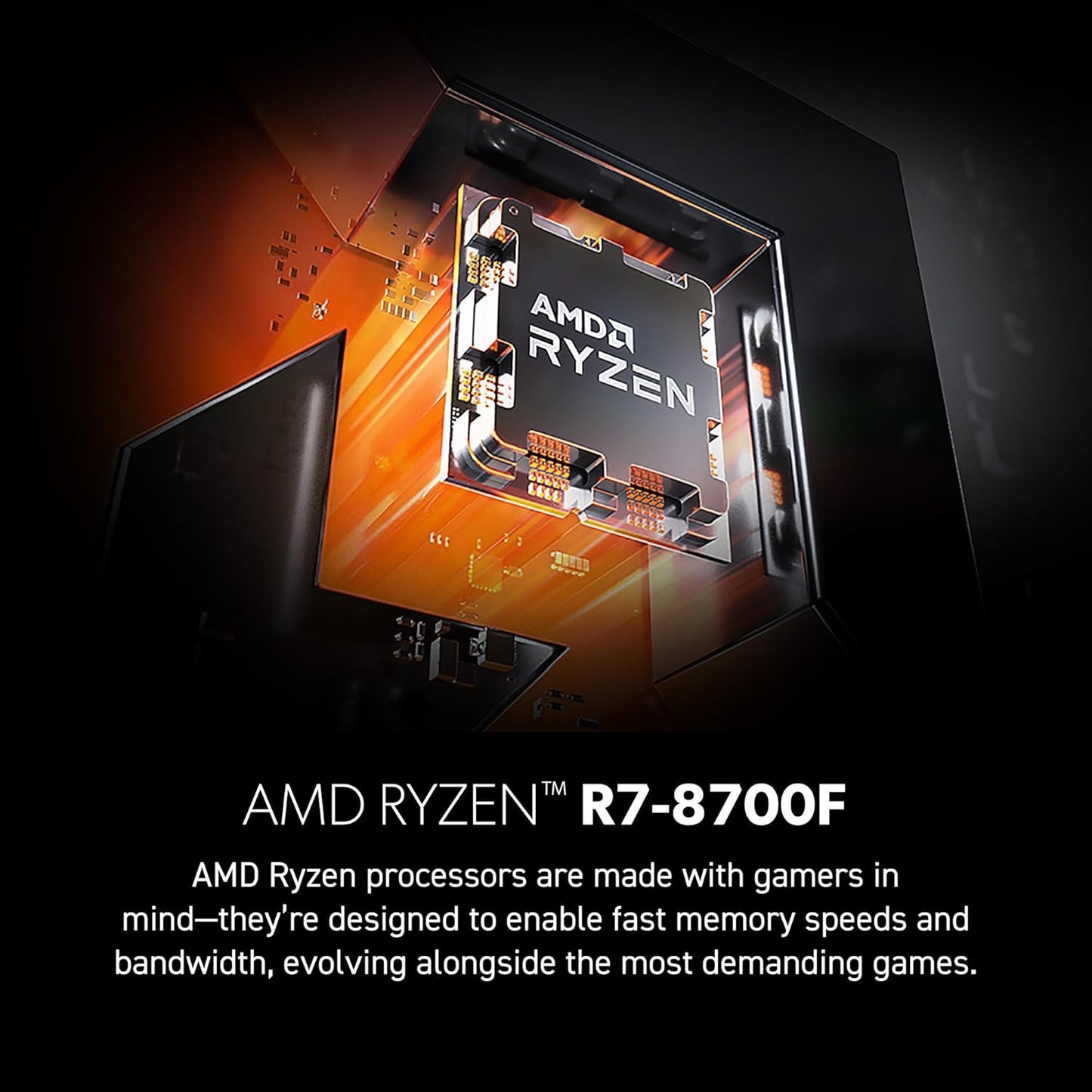 Codex Z2 Gaming Desktop: AMD R7-8700F, Geforce RTX 5070, 32GB DDR5, 2TB M.2 Nvme SSD, USB Type-C, Vr-Ready, Windows 11 Home : A8NVP-436US