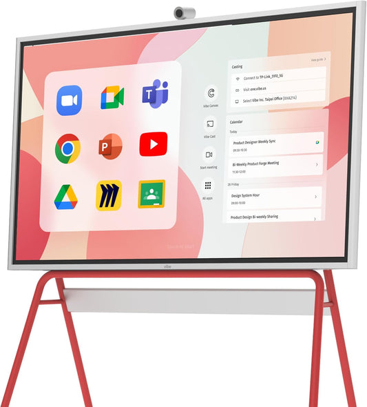 S1 4K UHD Smart Board, 55 Inch Digital Whiteboard for Office and Classroom, Electronic Presentation Meeting Device for Hybrid Work, Interative Touchscreen Display, Chrome OS and 250+ Free Apps