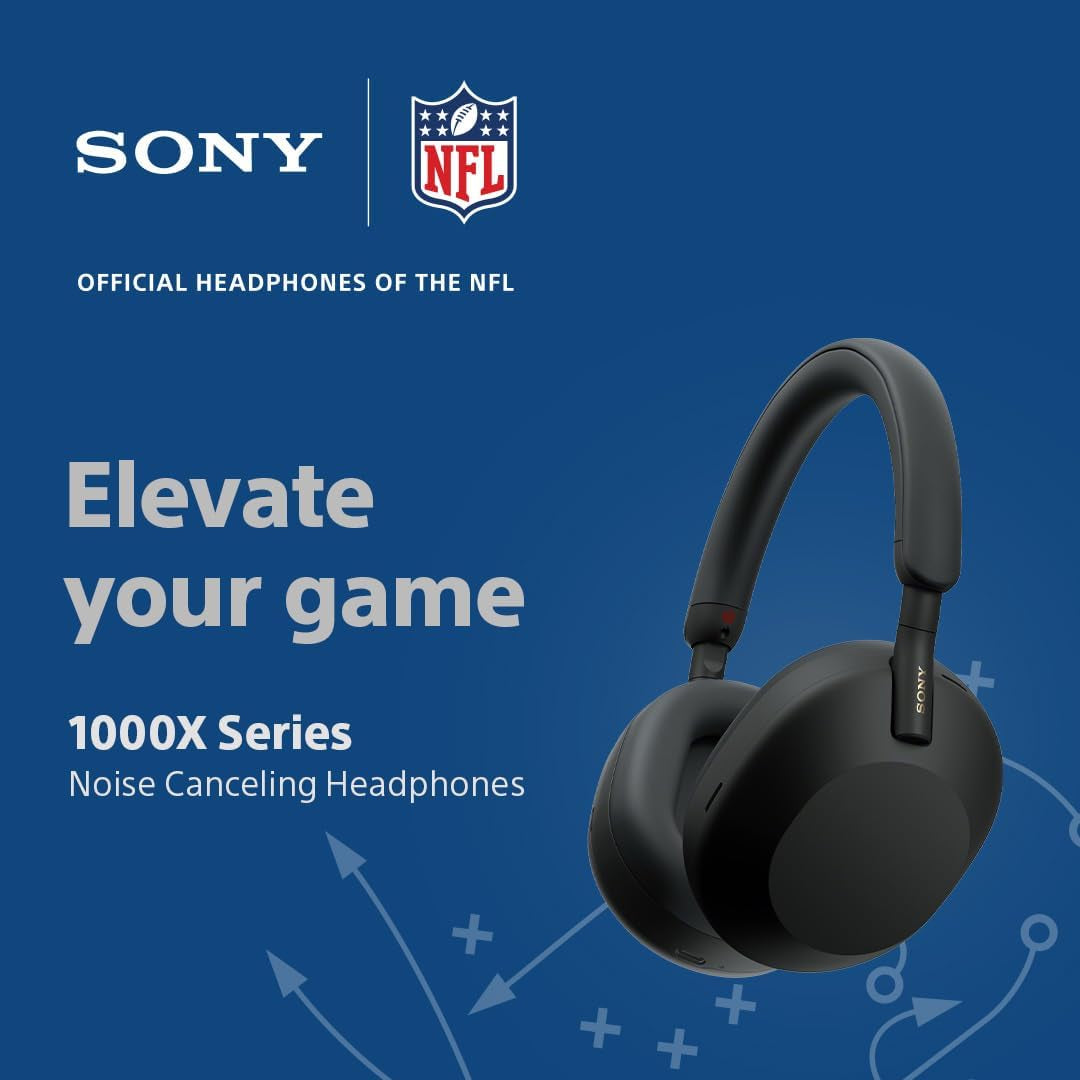 WH-1000XM5 Premium Noise Canceling Headphones, Auto NC Optimizer, 30-Hour Battery, Alexa Voice Control, Black