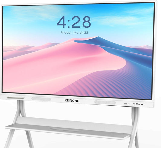 Interactive Smart Board for Classroom, 55” 8+128 GB Electronic Digital Whiteboard Built-In Android OS & Open App Ecosystem - 4K Touchscreen Smartboard for Home Office School Studio Display