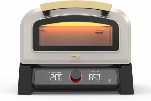 ® Model P Smart Electric Pizza Oven, 12-Inch, 850°F Max, 5 Cooking Modes, App Connectivity for Temperature Monitoring & Custom Cooking Times, Compact for Indoor & Outdoor Use, Beige