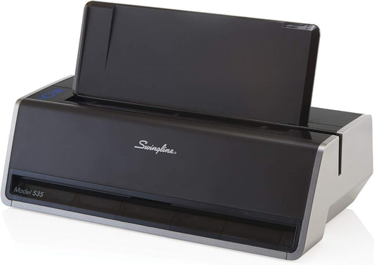 Electric Hole Puncher 3 Hole, 28 Sheet Capacity Three Hole Punch 3 Ring, Jam Resistant, Touch Screen, Platinum (74535)