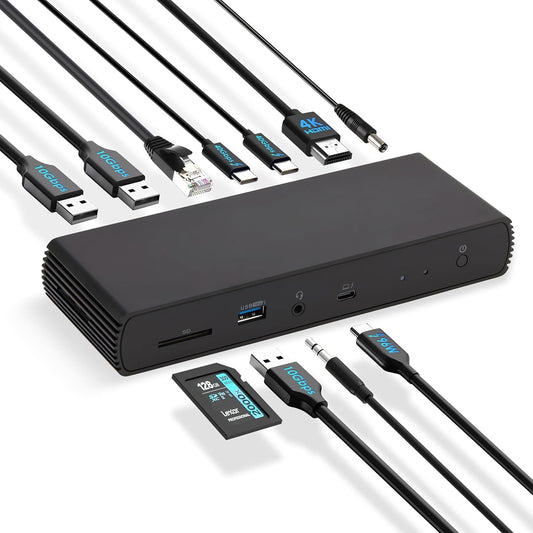 Thunderbolt4/Usb4 Pro Docking Station,2Xtbt4,1Xhdmi2.1,3Xusb a 3.1,Rj45,Dual Display, Black, 7.86 X 2.95 X 1.23 Inches