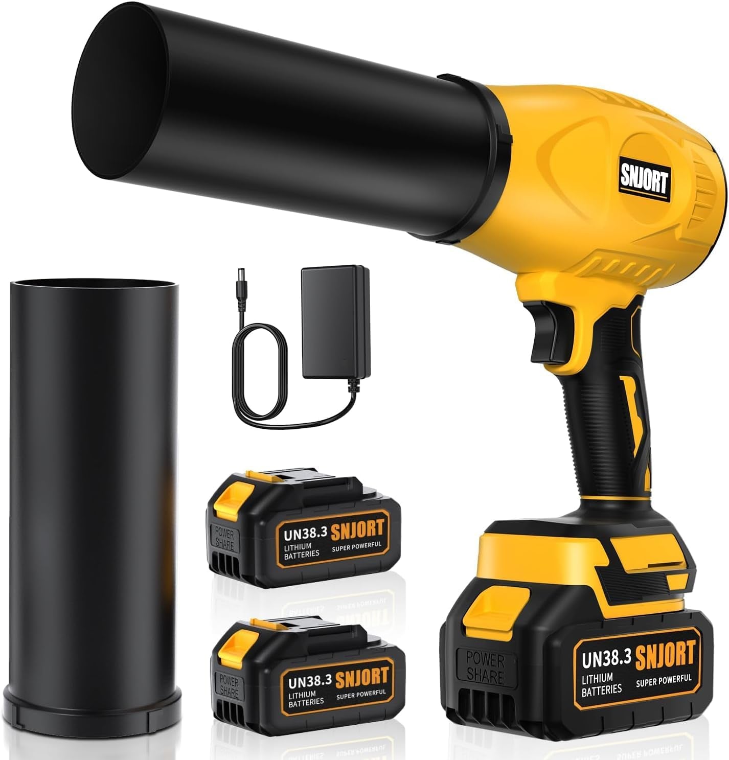 Leaf Blower Cordless with Battery and Charger,500,000 Rpm,Extended Nozzle,Lightweight Handheld Design,Blower for Patio Cleaning,Car Blowing Water,Blowing Leaves and Dust