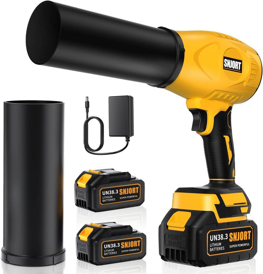 Leaf Blower Cordless with Battery and Charger,500,000 Rpm,Extended Nozzle,Lightweight Handheld Design,Blower for Patio Cleaning,Car Blowing Water,Blowing Leaves and Dust