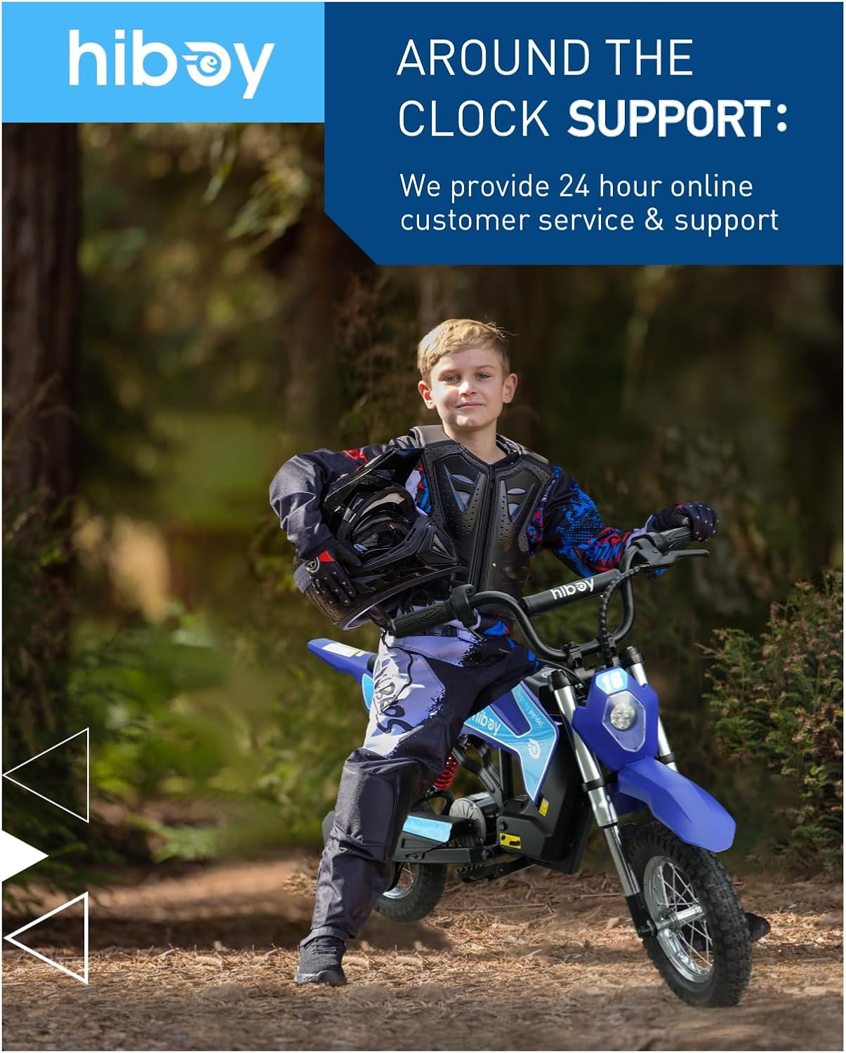 DK1 36V Electric Dirt Bike,300W Electric Motorcycle - up to 15.5MPH & 13.7 Miles Long-Range,3-Speed Modes Motorcycle for Kids Ages 3-10